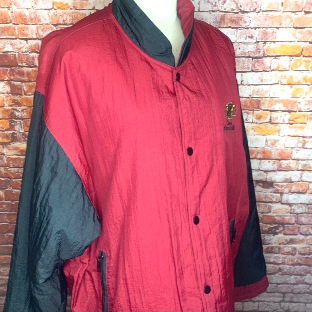 Vintage Y2K Casa Lapostolle Burgundy and Black Button Down Windbreaker - Picture 5 of 13